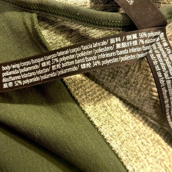 PINK Sport Victoria Secret Heather Gray and Green Strappy Sports Bra, Sz Medium - Picture 7 of 9